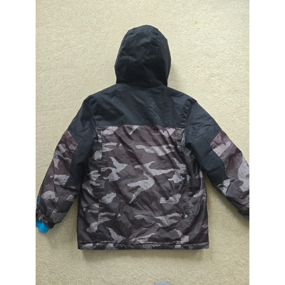 Gorpcore ZeroXposur Boys M 10 Black Camo Insulated Hooded Boarding Winter Jacket